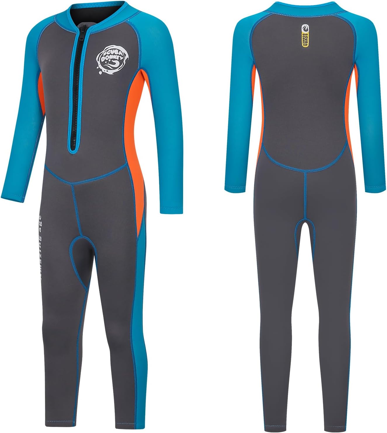 Premium Kids Wetsuit, 2.5mm Neoprene Thermal Swimsuit, Full Wetsuit for Girls Boys and Toddler, Long Sleeve Kids Wet Suits for Swimming