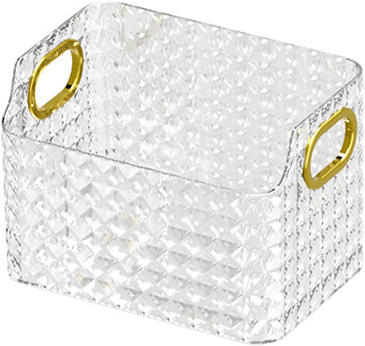 Qcwwy Clear Makeup Organiser Box Bathroom Makeup Organiser Clear Vanity Storage Container Transparent Storage Box for Toiletries Vanity Case Cupboard