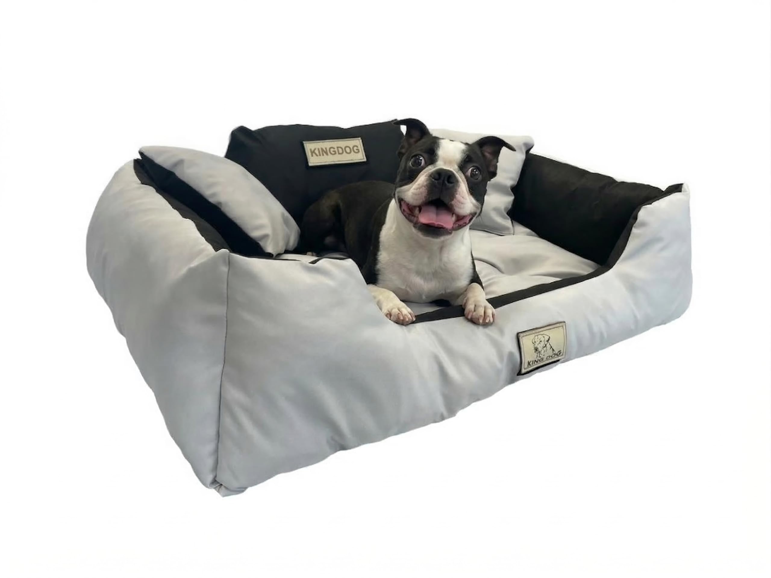 Concept Crystal Durable Waterproof Dog Bed Codura Top - Soft Silicone Fibre Fill Like Duvet - Eco Anti-Allergic - Easy Wash 30°C No Spin - Handmade in Poland - 6 Sizes S to 3XL - KING DOG
