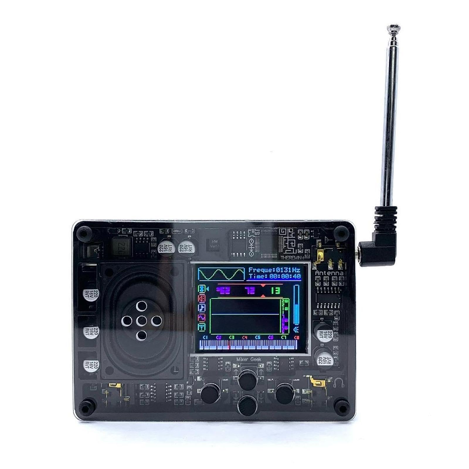 Kit elettronico Mini Theremin con display a colori e voci regolabili, regalo per appassionati di musica. Kit elettronico Mini Theremin, regalo per amanti della musica.