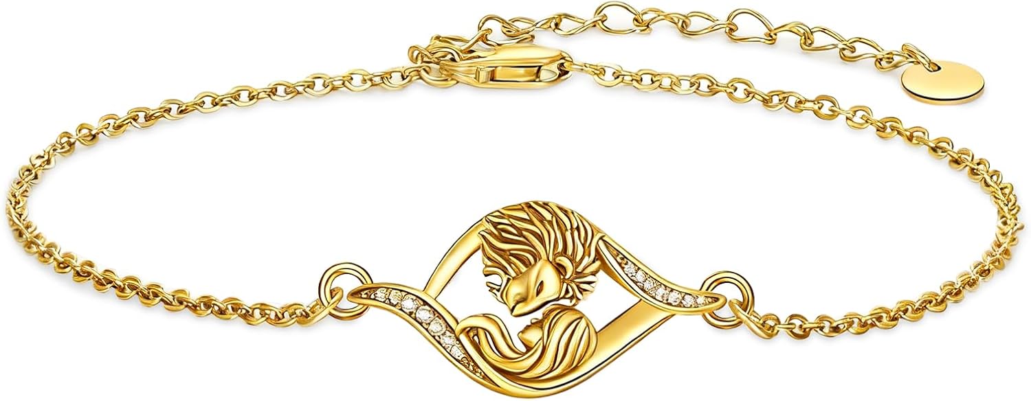 Animal Bracelet for Women 925 Sterling Silver Koala/Lion Bracelet Animal ChristmasJewelry Gifts for Women Wife Daughter