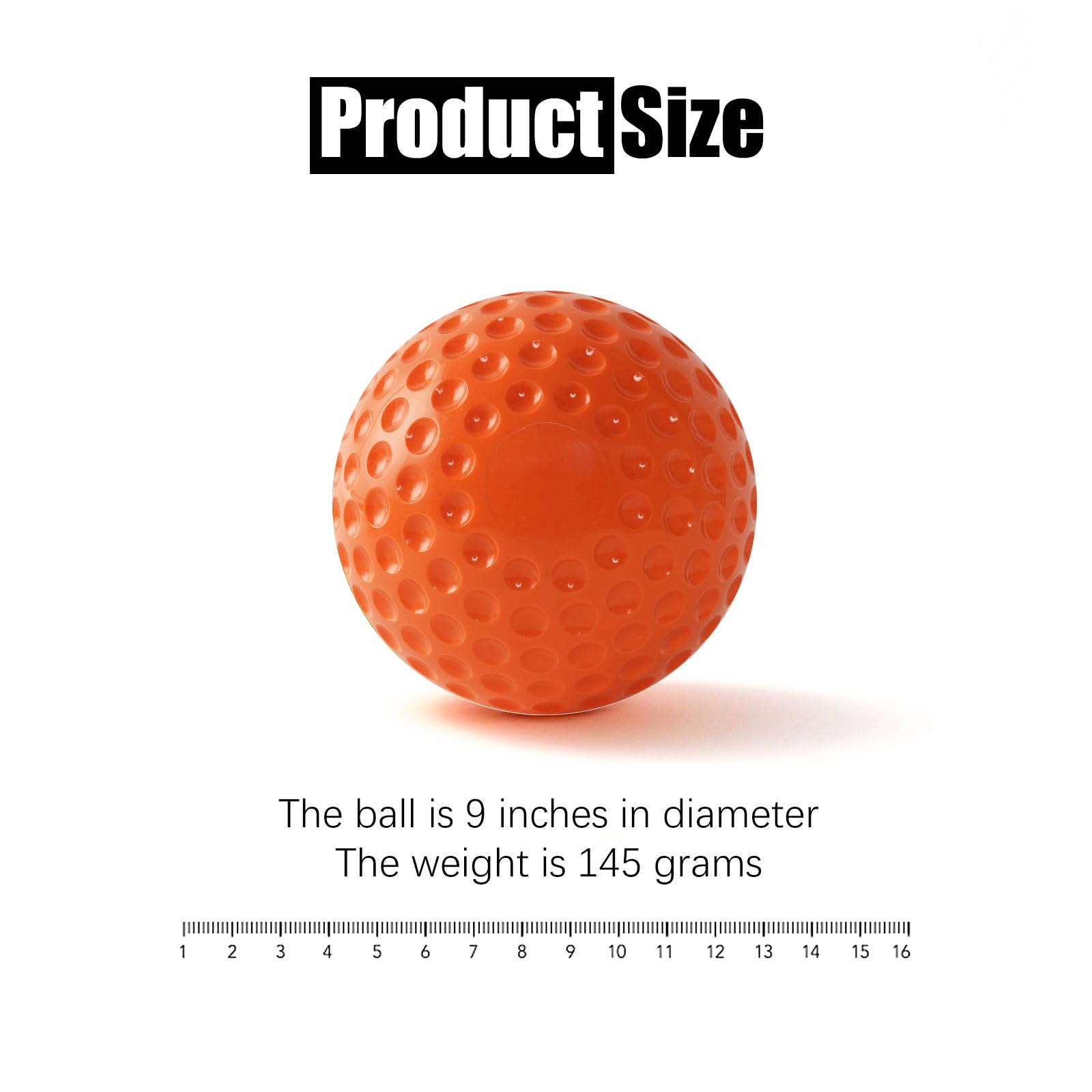 Baseballs Noppen-Baseballs, 22,9 cm, für Hand-Augen-Koordination, Schlag- und Feldübungen, 12 Stück