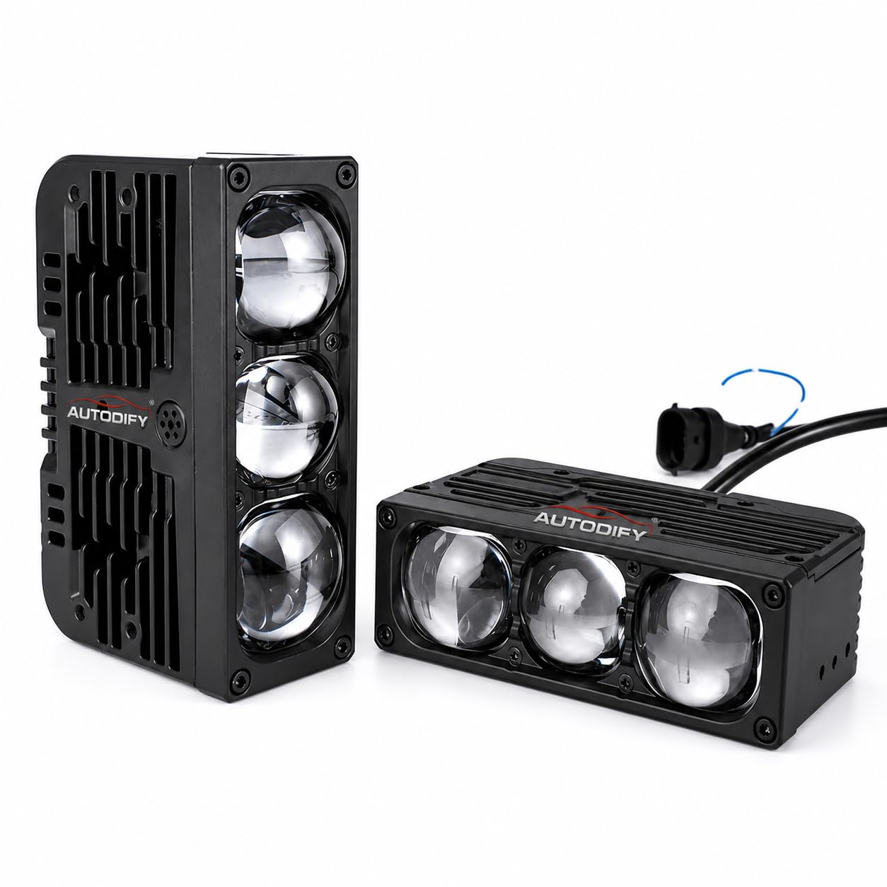 High Power 280W Watt Car Fog AUXILIARY Grille Light Projector | 6000K White LED with Cooling Fan | Waterproof, High & Low Beam | Universal Fit for All Cars-image-12