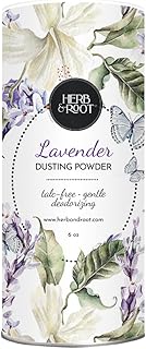 Lavender Perfumed Body Powder or Women or Men, Talc Free, Anti-chafing, Foot Powder, Bath Powder, 6 oz… (Lavender New- FBA)