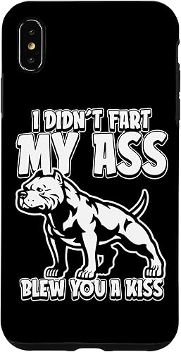 Funda para iPhone XS Max American Bully Dog Pet I Didnt Fart My Butt Blew You A Kiss