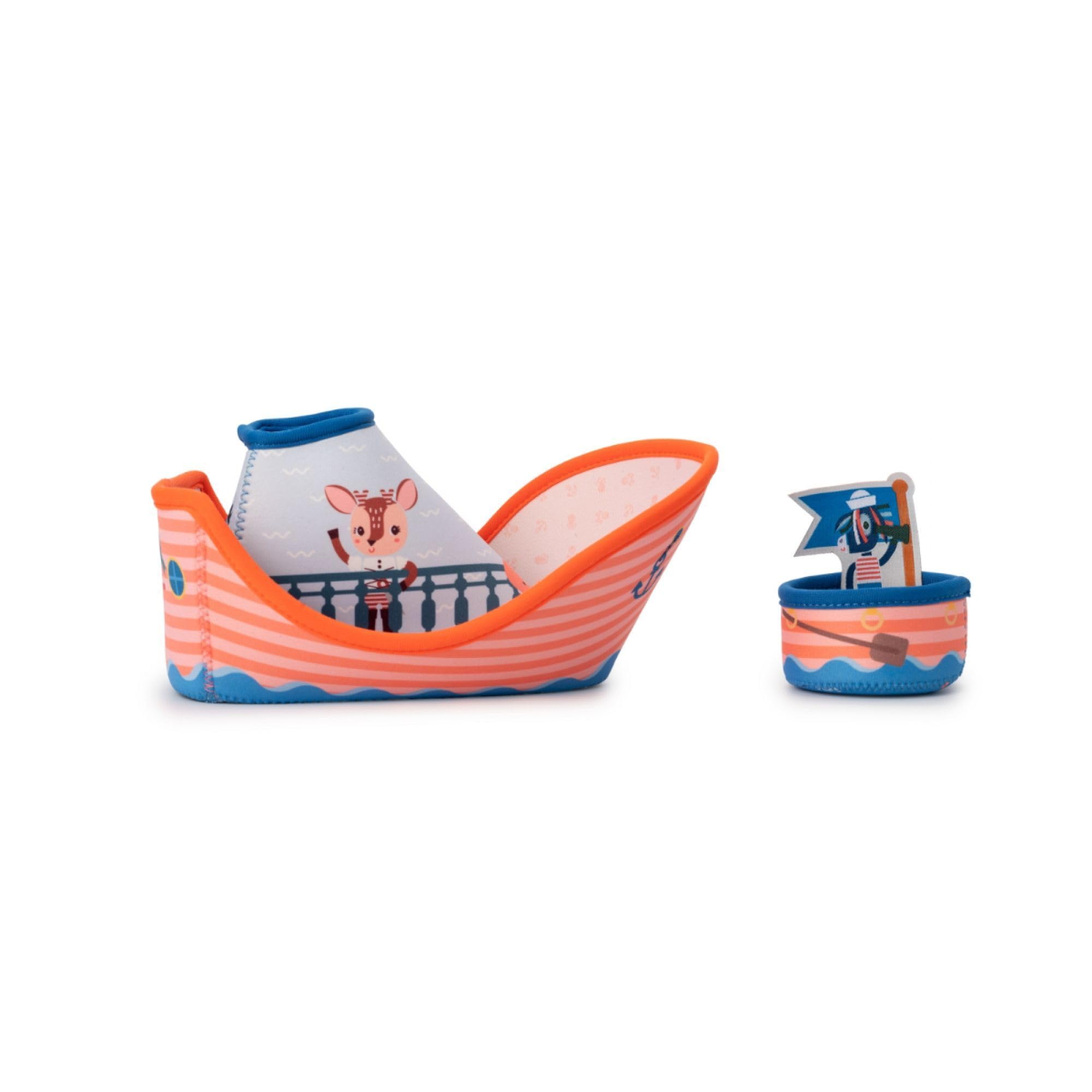 LILLIPUTIENS, Pirate Ship for the Bath, Aquatic Toy in Neoprene with Detachable Characters, Floating Ship - Image 3