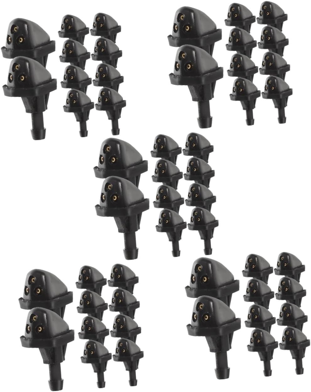 50pcs Replacement Wiper Nozzles for Windshield Washer Fittings Design for View Restoration Compatible Various Auto Models