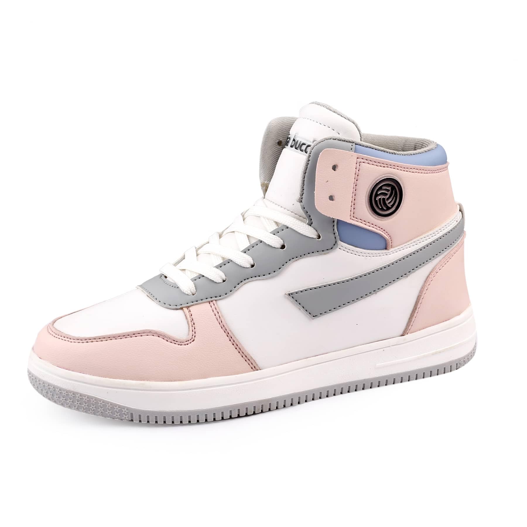 Bacca Bucci® Femme High-Top Harmony Sneakers—Elegant Pastel Blue and Pink Womens Lace-Ups- Pink, Size UK41 (B0CRZBW5RL) Amazon Price History, Amazon Price Tracker