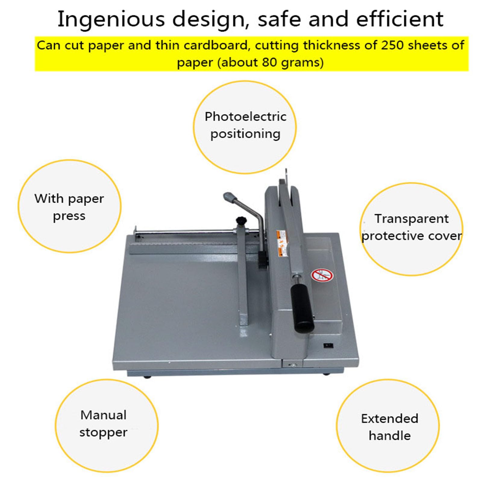 Taglierina per Carta Taglierina per Carta Resistente, taglierina A4 da 12" con Posizionamento della Luce Rossa, capacità di 250 Fogli, per Accessori per Ufficio Scolastico di Fabbrica