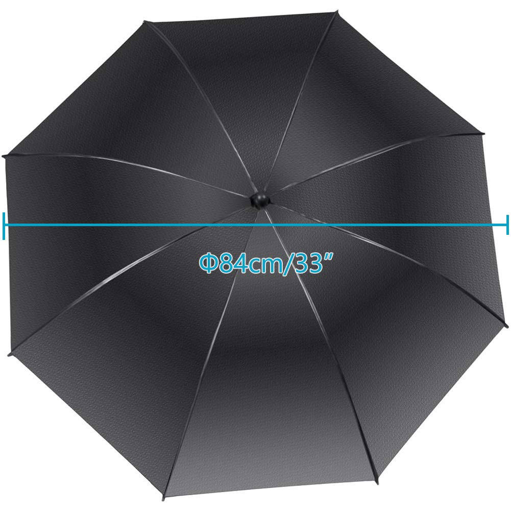 2x 33 pouces argent noir parapluie pour la photographie et la vidéo d'éclairage réfléchissant