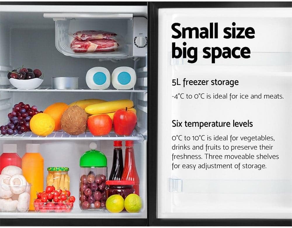 70L Portable Mini Bar Fridge - Black