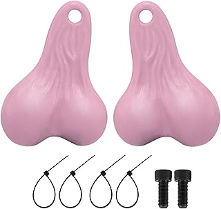 WOAEIUOS Hanging Truck Balls Nuts Bumper Balls Bull Nuts Tail Ball Counterweight for TRX4M SCX24 FX24 1/18 RC Cars (Color: Pink)