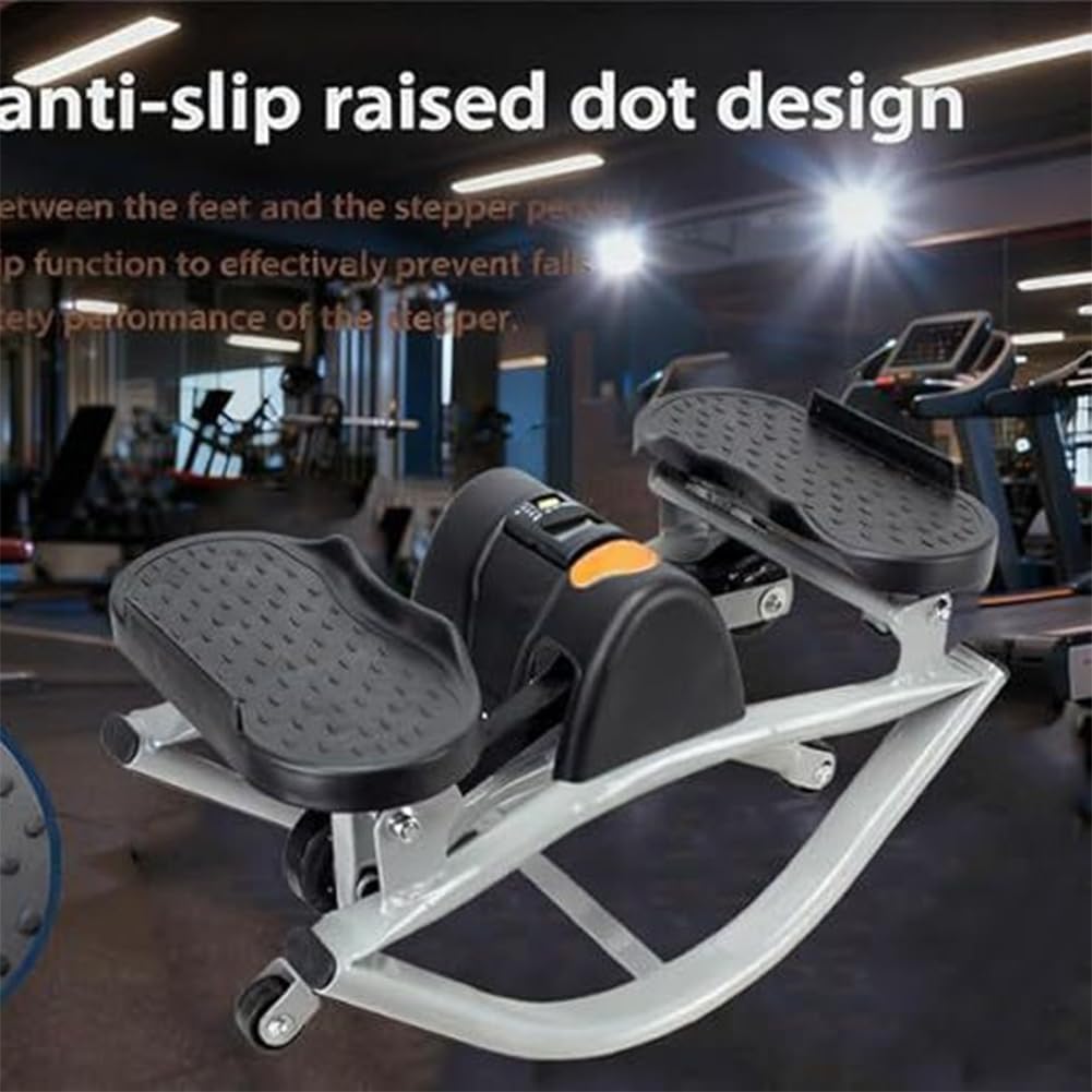 Rock Stepper de lado a lado, mecedora para hacer ejercicio en casa, con pantalla digital, máquina de entrenamiento para piernas y glúteos, mini The Rock Stepper para el hogar, apartamento, oficina