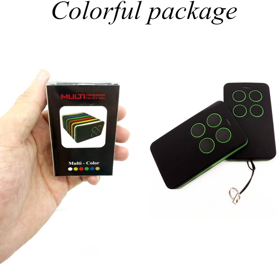 4-Channel Universal Garage Gate Remote Control Duplicator for Door Opener - Face to Face Copy | Cloning Transmitter with Key Fob Battery, Suit for Fixed Code | Rolling Code