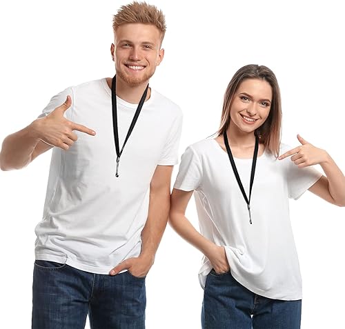 Miniatura 5 de Shappy 3 Anti-perdida collar Lanyard negro con anillo de goma de silicona anti-pérdida, soporte de cordón de goma de silicona para bolígrafo