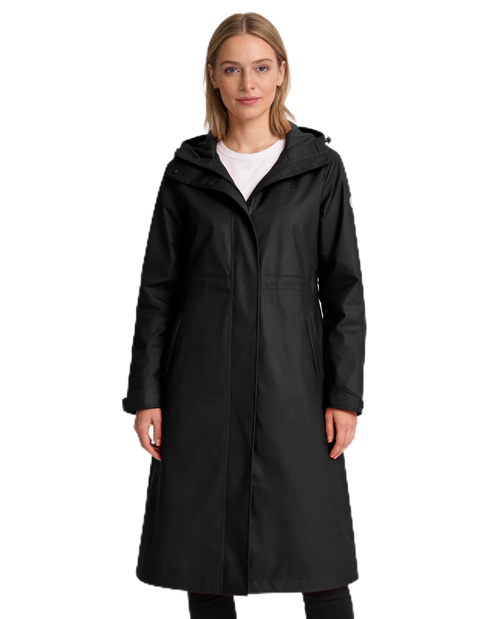 Peter Patter Regenmantel Damen wasserdicht lang, Regenjacke für Damen atmungsaktiv, Friesennerz mit Innenfutter, Übergangsjacke Herbst winddicht, Regenparka für Fahhrad & Outdoor