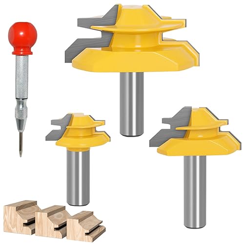 1/2 Inch Shank 45 Degree Lock Miter Router Bit, Easy