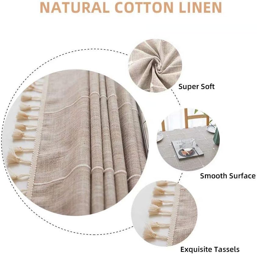 Exclusive Discount 50% Price Deep Dream Tablecloths, Embroidered Checkered Table Cloth Cotton Linen Wrinkle Free Anti-Fading Table Cover Decoration for Kitchen Dinning Party Christmas, 55 x 120 Inch - Light Brown Best Quality π₯ Deep Dream Tablecloths, Embroidered Checkered Table Cloth Cotton Linen Wrinkle Free Anti-Fading Table Cover Decoration for Kitchen Dinning Party Christmas, 55 x 120 Inch - Light Brown