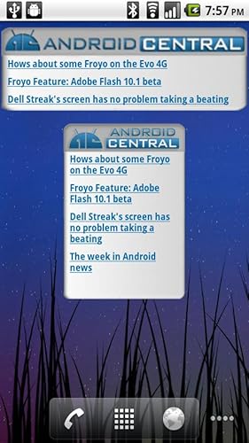 Android Central Widget