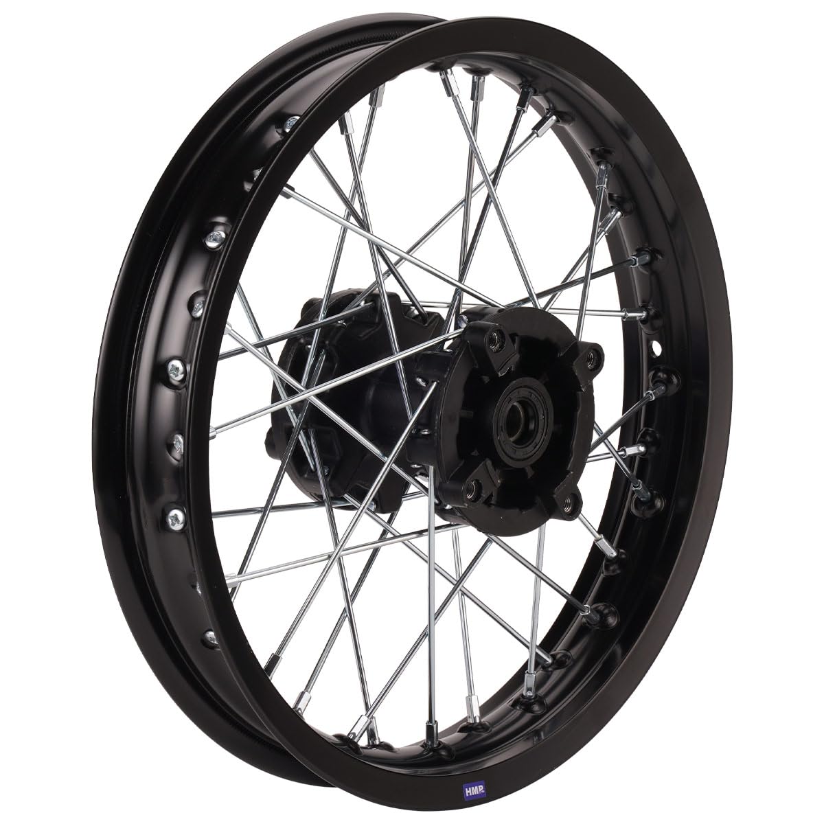 Cerchio in alluminio 14 pollici posteriore nero tipo 17 adatto per quasi tutti i modelli con asse da 15 mm Dirt Bike, Pit Bike, XMOTOS, MotoCross