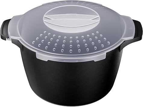 Large Microwave Cookware Steamer 2 Quart Vegetable Cooker for Cooking | Microwave Cooker with Food Container, Removable Filter and Lockab - BPA Free, Dishwasher Safe