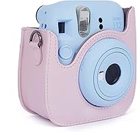 Vista 4 de Instant Mini 12 Funda Protectora para Cámara para Fujifilm Instax Mini 12/11, Funda de Cámara de Cuero PU Premium con Bolsillo y Correa Removible