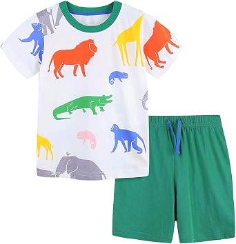 Urtrend Little Boys Baby Toddler Kids Cotton Summer T-shirt Shorts Set Outfit