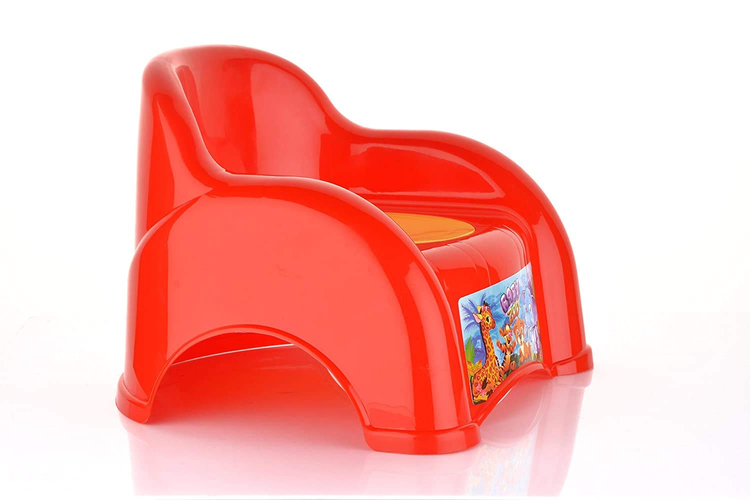 Nabhya 2 in 1 ABCD Baby Potty Seat Baby Potty Training Seat and Baby Chair for 6-18 Month (Red) 2