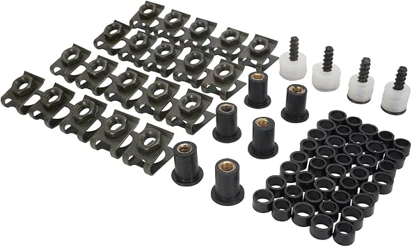 AnXin Motorcycle Fairing Bolt Kit 116pcs Fasteners Screws CNC Universal for CBR600RR CBR1000RR CBR1100XX CBR250R/300R/500R/650R/954RR CB300R/400F/500F/650R GSXR 600 750 1000 ZX14 Red