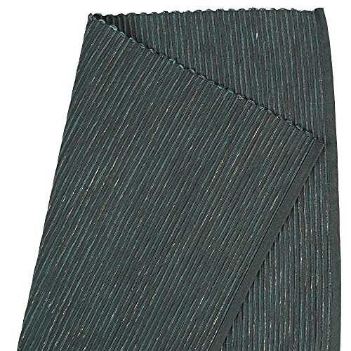 Image of SHM Solus Cotton Ribbed PlaceMats with Lurex for Home (14 * 20 Inches) (Pack of 6) (Dark Green)