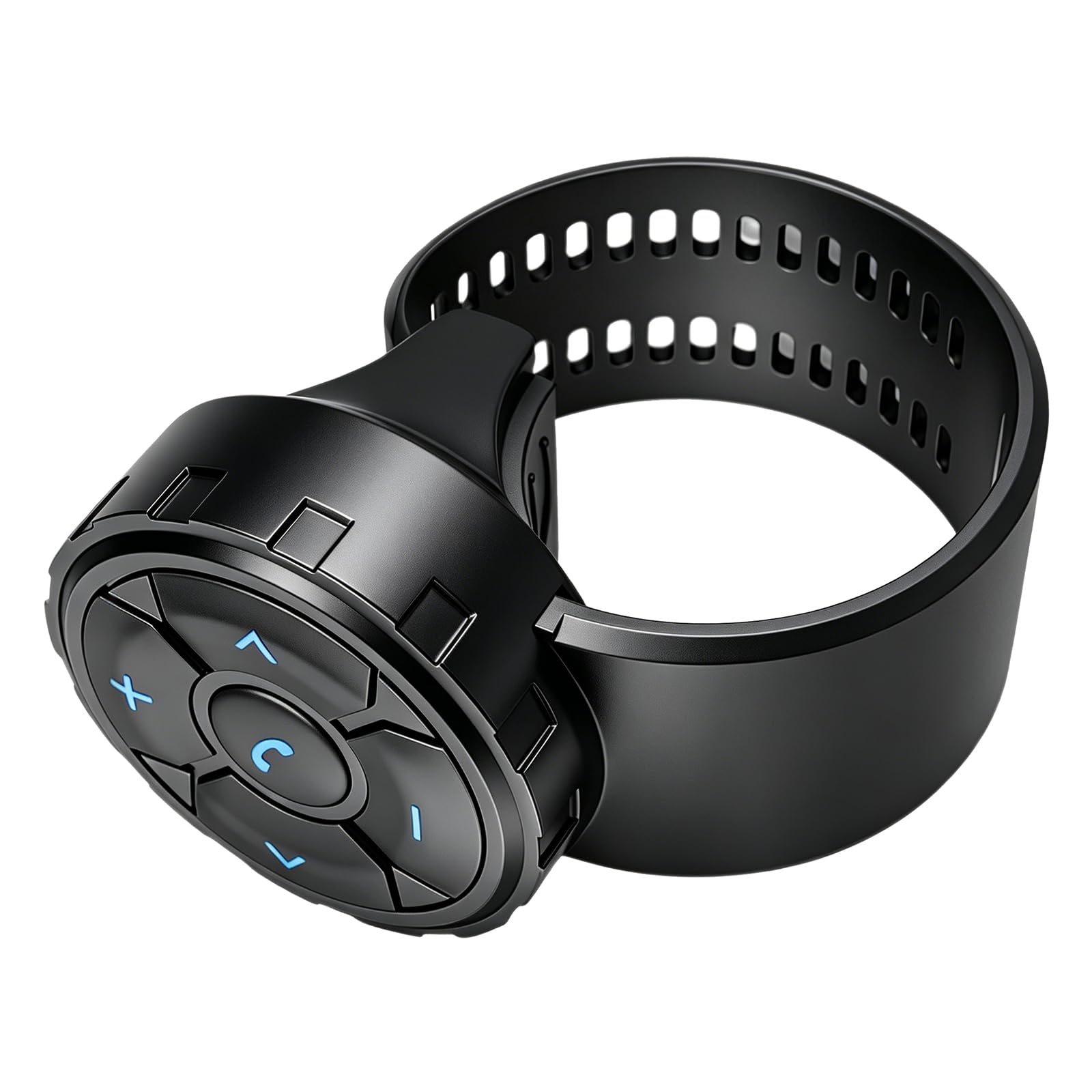 Fyearfly Telecomando Multimediale Bluetooth Casco, Cuffie Wireless per Casco Bt Audio Player Controller Moto Manubrio Supporto Universale, per Controllare Musica, Chiamate, Volume