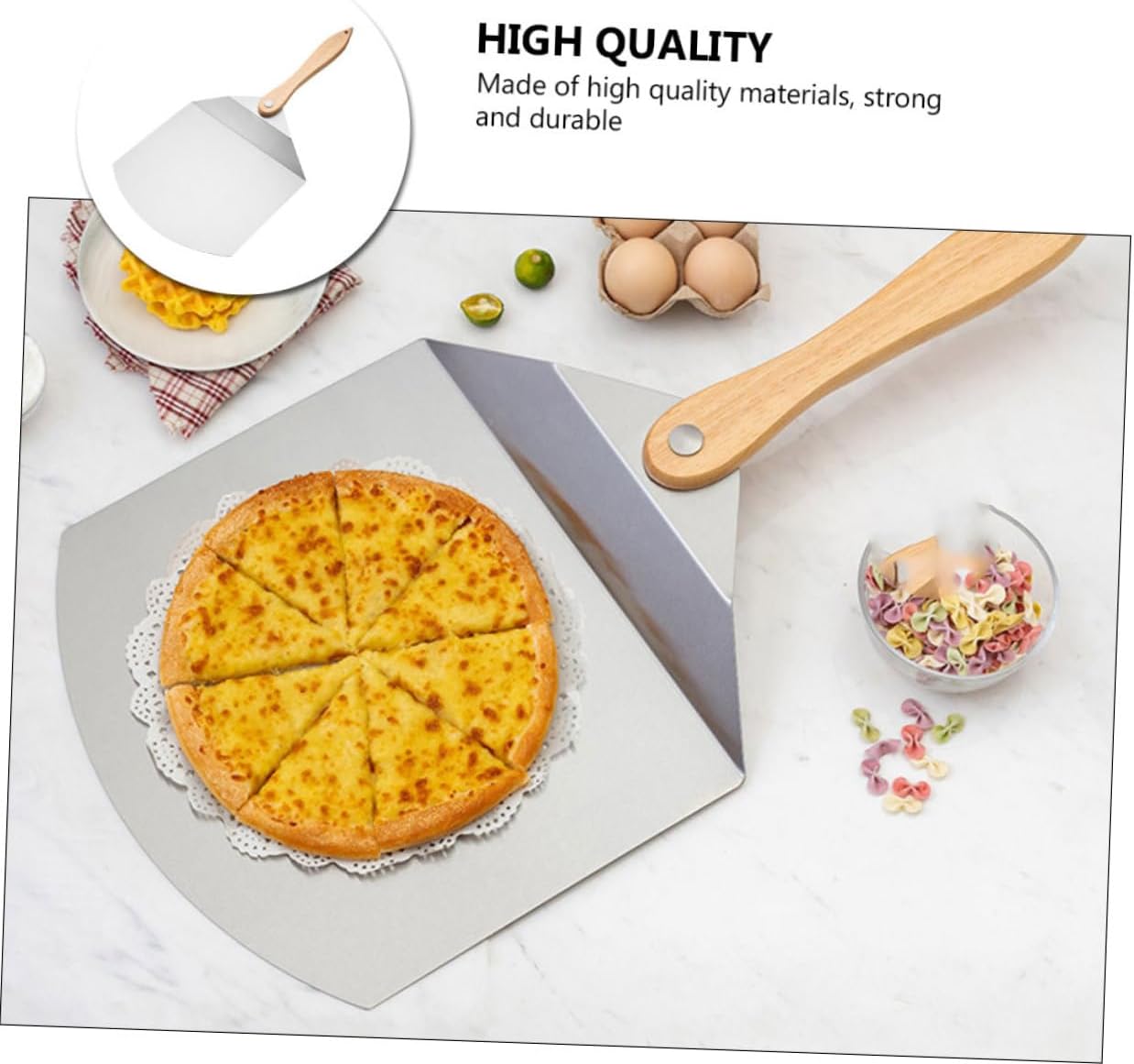 Foldable Stainless Steel Cake Transfer Spatula Pizza Shovel Non-Stick Kitchen Tool for Home Baking and Pizza Making for Chefs and Bakers