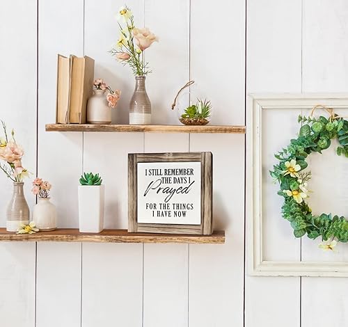 Miniatura 6 de Letrero cristiano, caja de madera para decoración de escritorio, letreros artísticos de mesa, placa decorativa de madera para decoración del hogar,