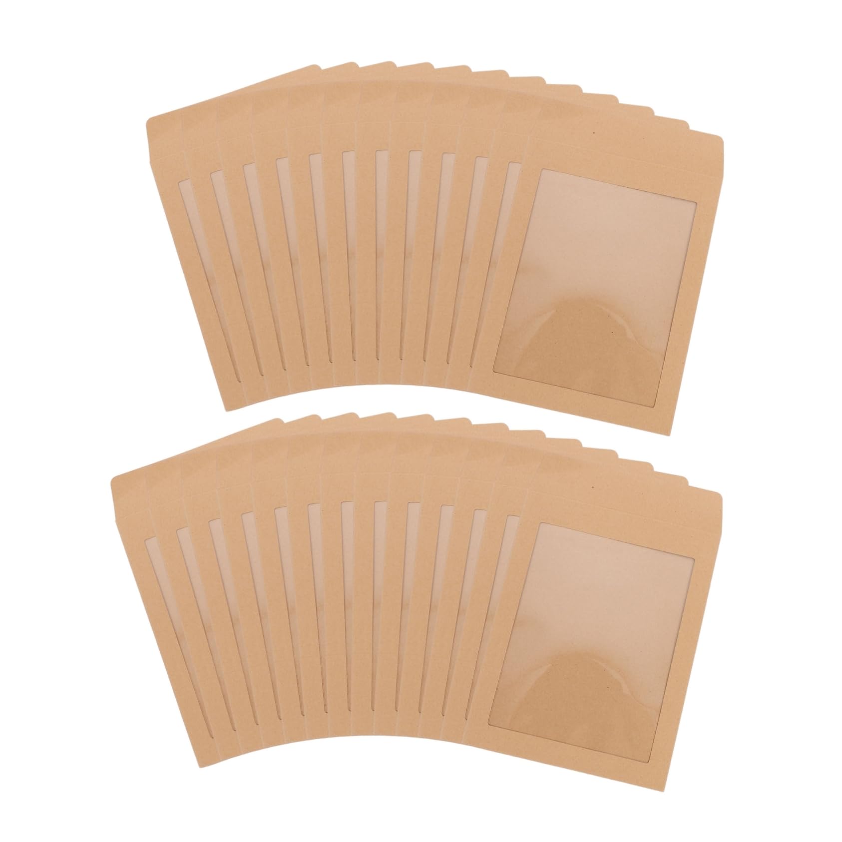Sobres de Papel Kraft 25 Piezas, Pvc y Color Caqui