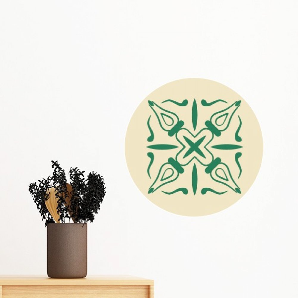 Autocollant Talavera vert 100cm vinyle repositionnable décoration murale