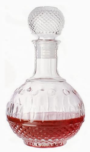 Decantador de botella de licor, decantador de cristal sin plomo, decantador de whisky con tapón de vidrio hermético, decantador de alcohol de whisky