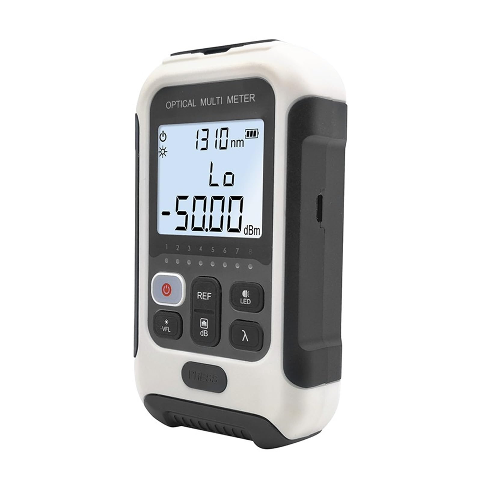 Testeur de fibre optique, Mini compteur de puissance à fibre optique multifonction 4 en 1, -50 + 26dmb 10/20/30/50 Mw localisateur de défaut visuel, test de câble d'outil réseau(10mw)