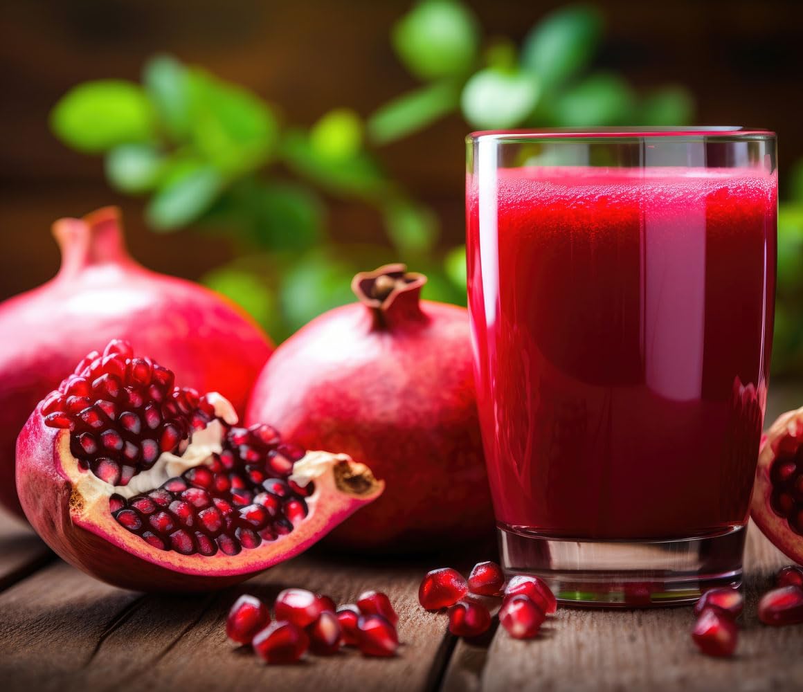 Granar 6 x 1 Liter Granatapfel Direktsaft aus Granatapfelkernen, Naturtrüb, Kaltgepresst, Ungefiltert 100% Granatapfelsaft