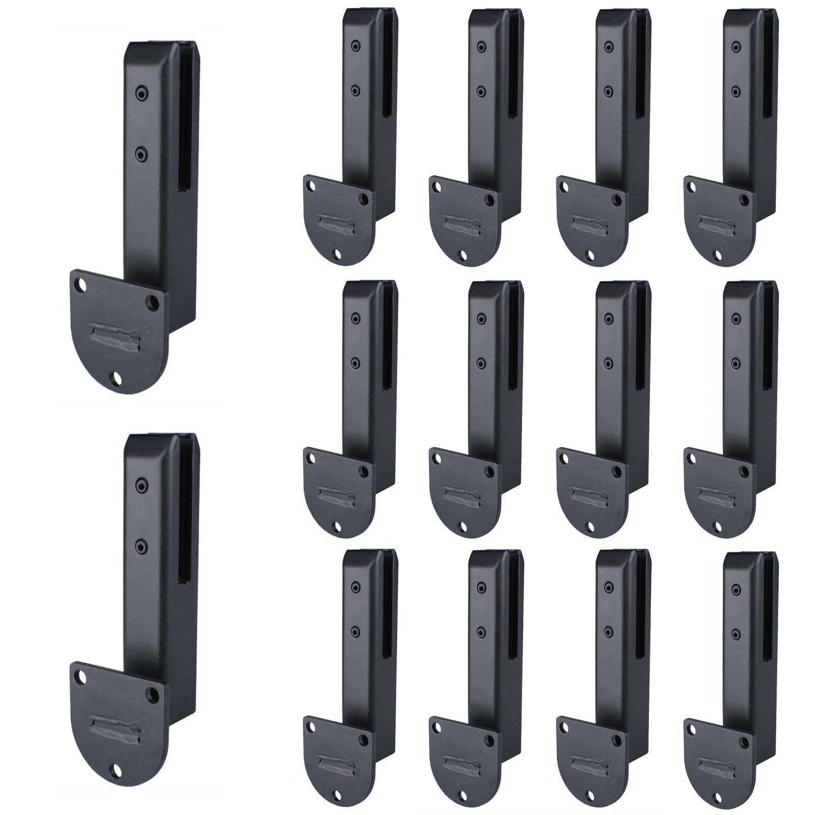 Wytrzymały czarny zacisk boczny ze stali nierdzewnej do balustrady ogrodzenia basenu, pasuje do czopów 5/16'' - 13/25,4'' (8 mm-1 m), 14 sztuk i odporne na warunki atmosferyczne rozwiązanie