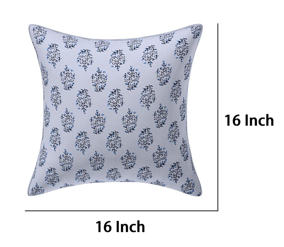 Image of Texstylers Pure Cotton Reversible Jaipuri Print 16x16 Inch Cushion Covers,05