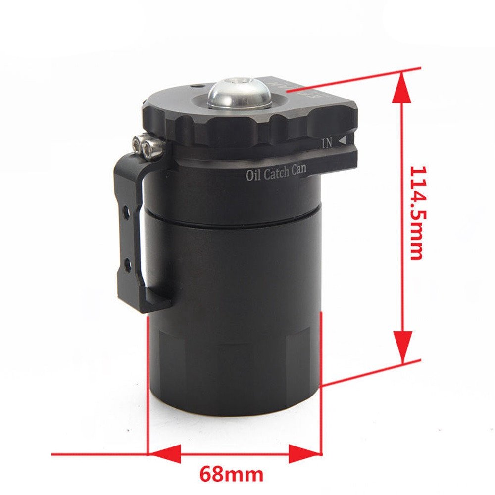 Epman TK-JYH08-AF Sport Universal Aluminum Oil Catch Can Reservoir Tank 400 ml + filtr Breather (czerwony)