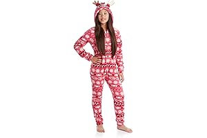 Plush Fleece Christmas Pajamas for Kids Size 10-12 - Cozy Critter Onesie