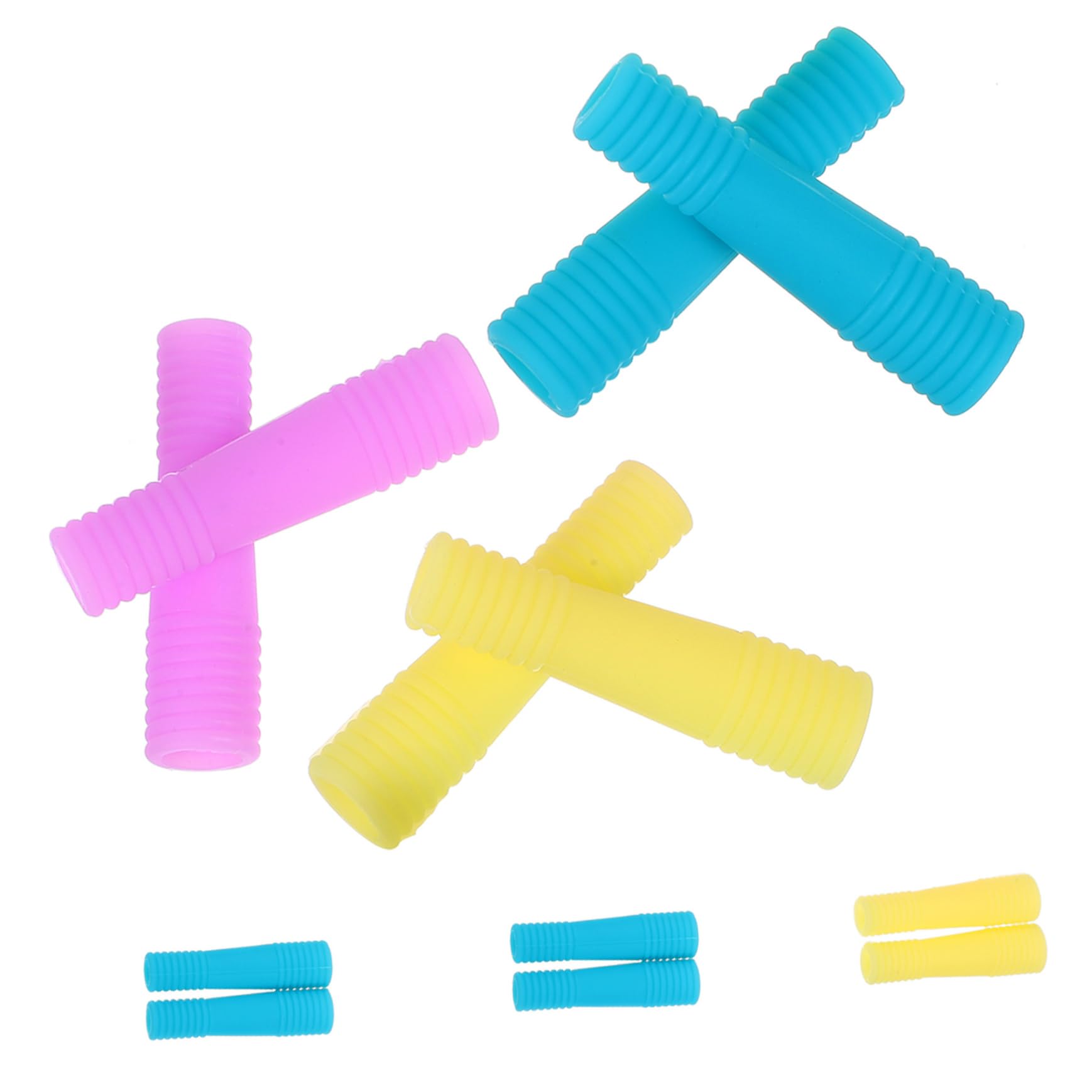 GOOHOCHY 3sets Cuticle Scissor Handle Cover Silicone Nipper Case Trimmer Handle Protection Cover 6pairs*3 Random Color