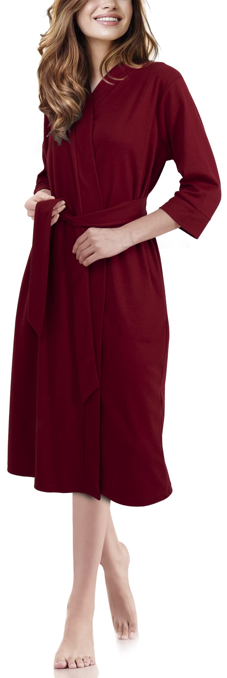 NY Threads - Accappatoio di Lusso in Cotone a Maglia per Donne