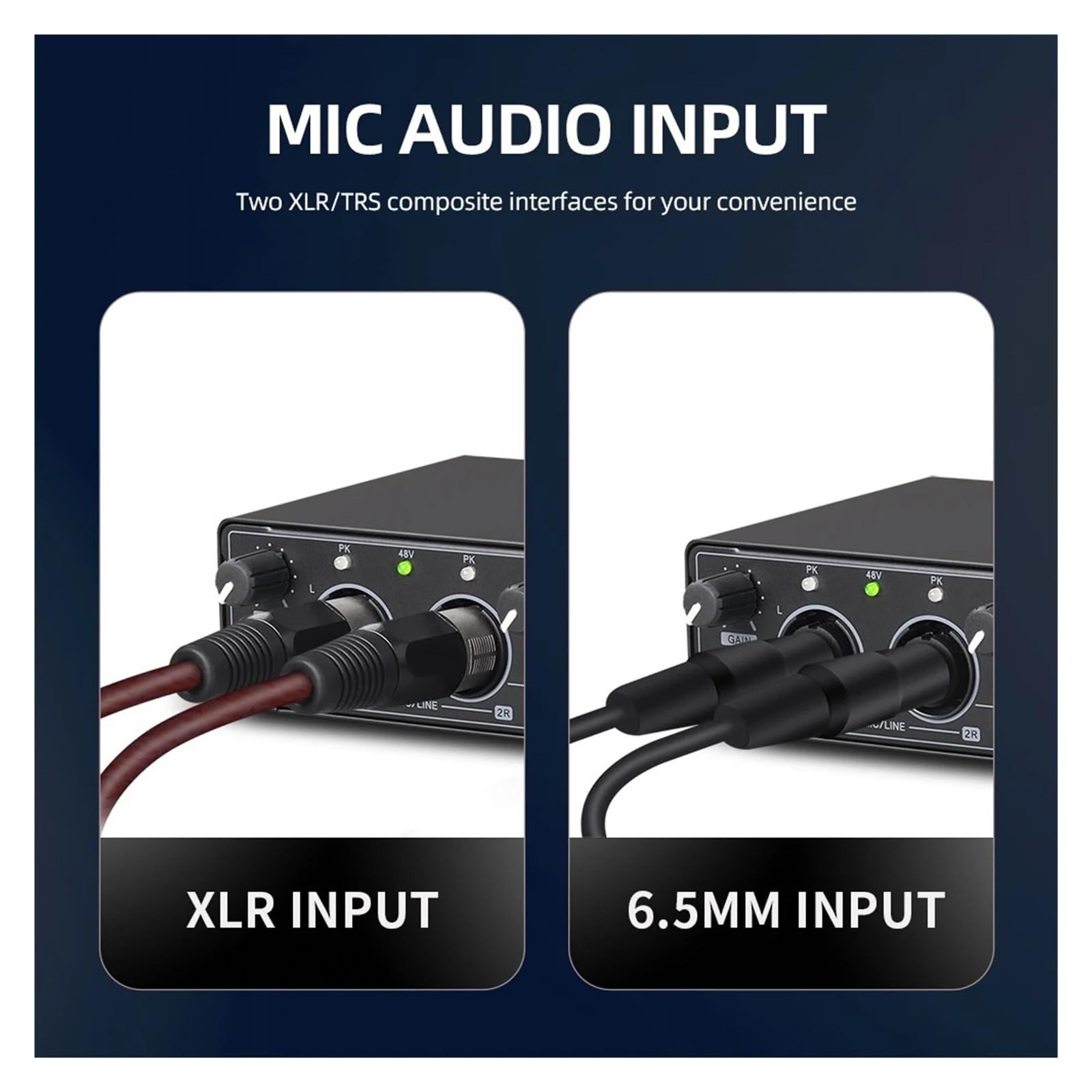 Scheda Audio Interfaccia Audio Convertitore AD 24 Bit/192 KHz, Registrazione Dal Vivo For Chitarra Elettrica Con Scheda Audio