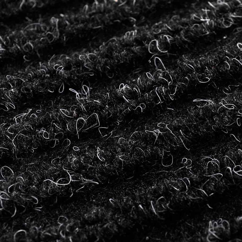 Zerbino nero, 90 x 150 cm, in PVC | Retro antiscivolo, flessibile arrotolabile, facile da pulire, per casa e ufficio