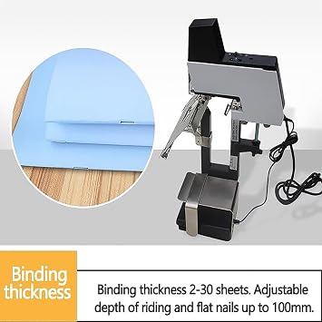 Riding Stapler, Heavy Duty Flat Saddle Stitcher for Binding, Manual Dual Nail Stapler with Foot Pedal, Adjustable Pressure, 2-30 Sheets Capacity, for 66/6 66/8 Staples