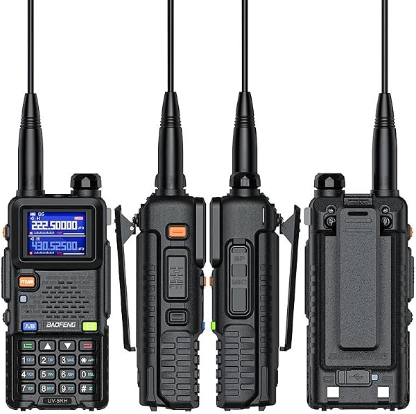 BAOFENG Radio 5RH 8W Ham Radio Long Range Handheld Dual Band Rechargeable Copy Frequency USB-C Charging Two Way Radio - 1