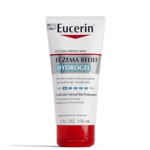 Eucerin Hidrogel para aliviar el eccema para piel seca, picazón, propensa al eczema, sin fragancia y sin esteroides hidratante corporal para piel
