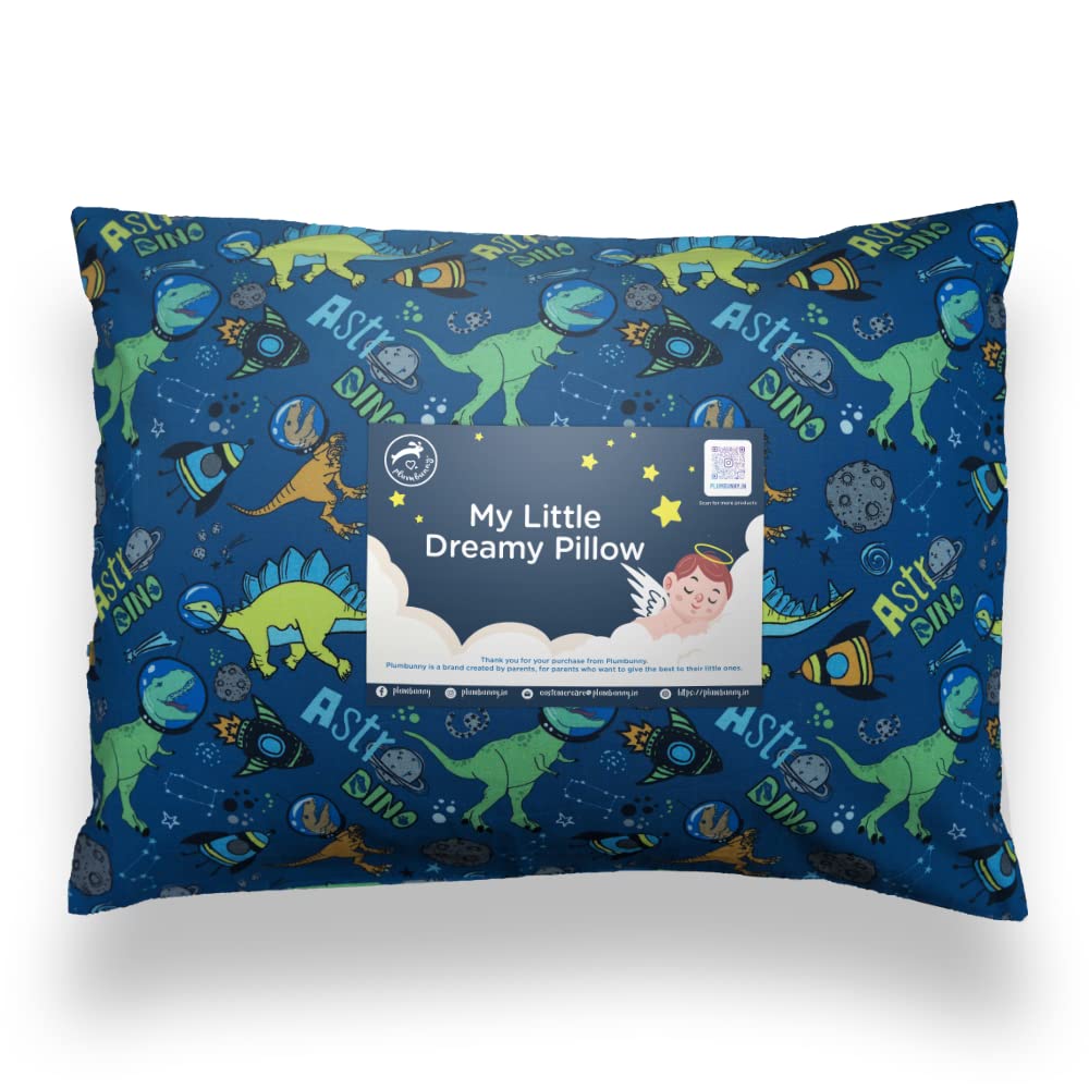 Toddler Pillow With Pillowcase - 13X18 Soft 100% Cotton for Sleeping - Machine Washable - Perfect for Kids, Travel, Cot, Bed Set-image-8